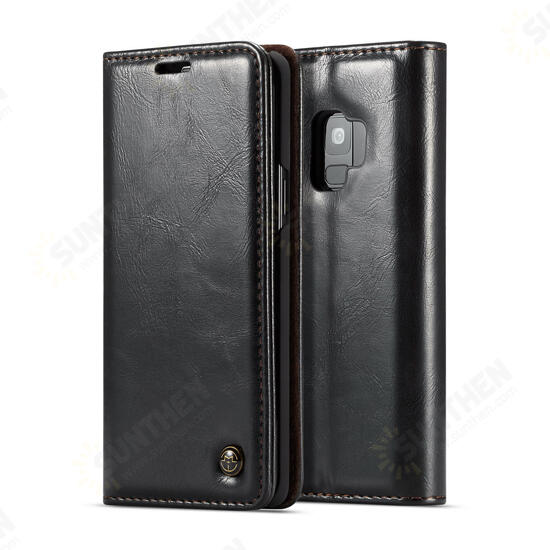 Wallet Kickstand Protective Case For Samsung Galaxy S9 Magnetic Flip Card Slots