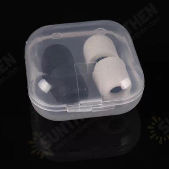Clear White Plastic Mini Box Case For Earbud Tips Cover Ear Muff