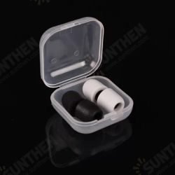 Clear White Plastic Mini Box Case For Earbud Tips Cover Ear Muff Clear White Plastic Mini Box Case For Earbud Tips Cover Ear Muff