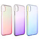 Color Gradient Shockproof Transparent Hard PC Case Cover for iPhone X