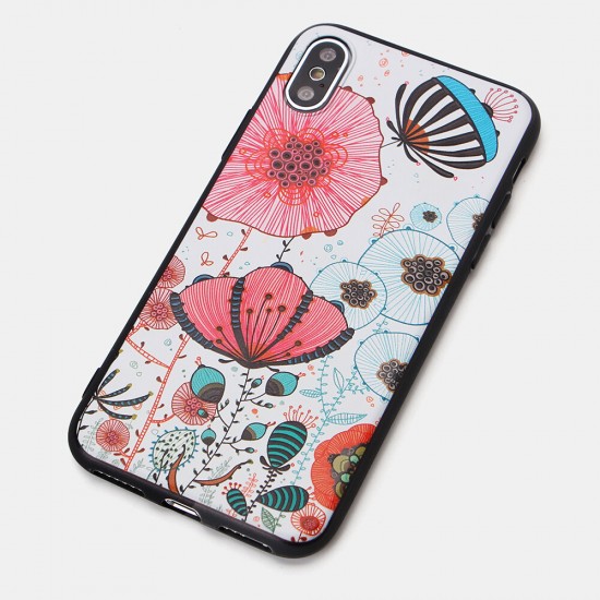 Colorful Bus Elephant Painting TPU Protective Case Back Cover for for iPhone 6 / 6S / 6 Plus / 6S Plus / 7 / 8 / 7 Plus / 8 Plus / X / XS / XR / XS Max