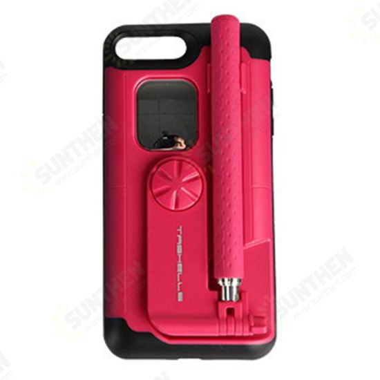 Creative All In One Portable bluetooth Selfie Stick with Remote Controller Protective Case for iPhone 7 / 8 / 7 Plus / 8 Plus