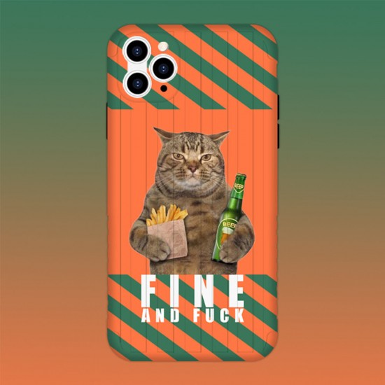 Creative Cute Gigantic Cat Pattern Protective Case Back Cover for iPhone 11 / 11 Pro / 11 Pro Max / X / XS / XR / XS Max / 7 / 8 / 7 Plus / 8 Plus