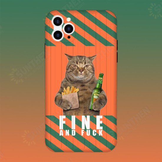 Creative Cute Gigantic Cat Pattern Protective Case Back Cover for iPhone 11 / 11 Pro / 11 Pro Max / X / XS / XR / XS Max / 7 / 8 / 7 Plus / 8 Plus