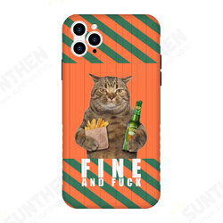 Creative Cute Gigantic Cat Pattern Protective Case Back Cover for iPhone 11 / 11 Pro / 11 Pro Max / X / XS / XR / XS Max / 7 / 8 / 7 Plus / 8 Plus