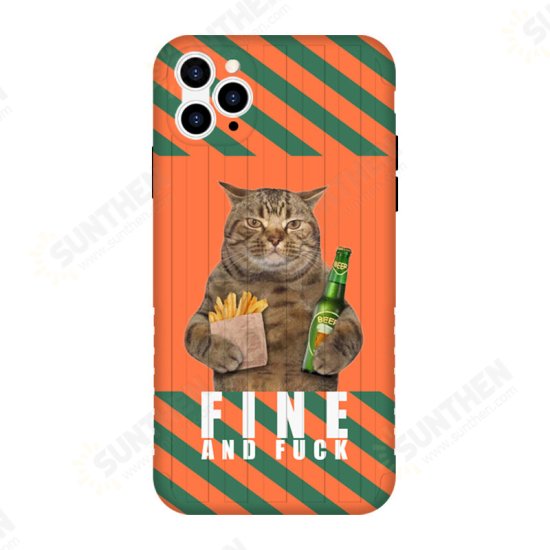 Creative Cute Gigantic Cat Pattern Protective Case Back Cover for iPhone 11 / 11 Pro / 11 Pro Max / X / XS / XR / XS Max / 7 / 8 / 7 Plus / 8 Plus