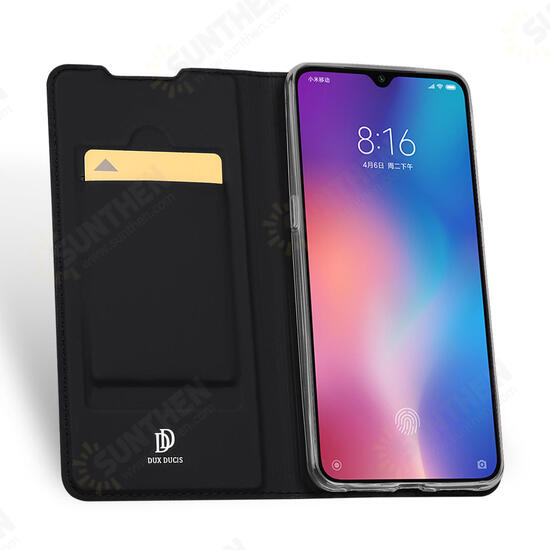 Flip Shockproof PU Leather Card Slot Full Body Cover Protective Case for Xiaomi Mi9 / Xiaomi Mi 9 Transparent Edition