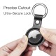 Portable PU Leather Protective Cover Sleeve with Keychain for Apple AirTag bluetooth Tracker