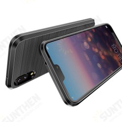 Wiredrawing Texture Metal Plate Soft TPU Protective Case For Huawei P20 Wiredrawing Texture Metal Plate Soft TPU Protective Case For Huawei P20