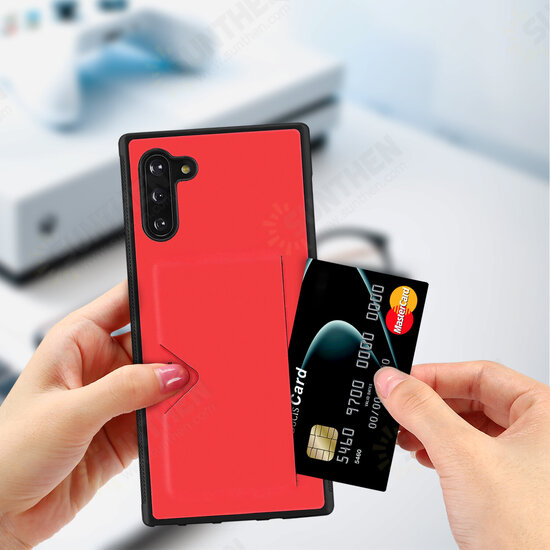 with Credit Card Slot PU Leather Shockproof Protective Case for Samsung Galaxy Note 10 / Galaxy Note 10 5G