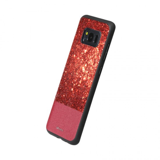 Diamond Bling PU Leather Protective Case for Samsung Galaxy S8