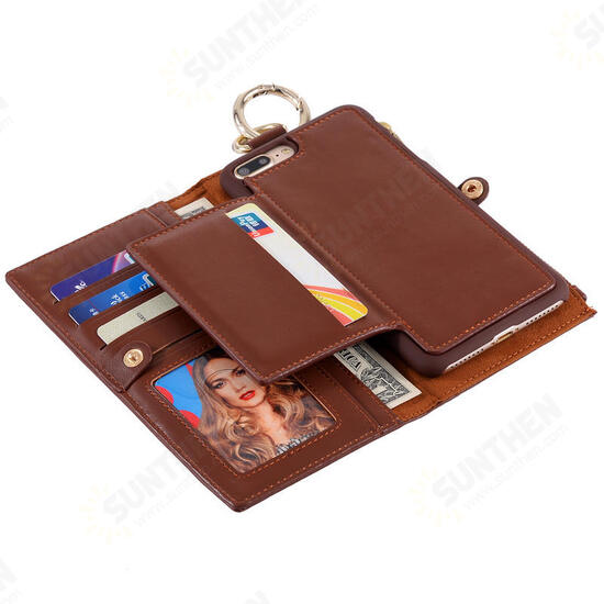 Detachable Zipper Wallet Kickstand Case For iPhone 7 Plus/8 Plus Detachable Zipper Wallet Kickstand Case For iPhone 7 Plus/8 Plus