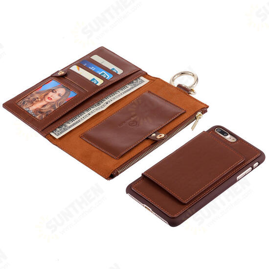 Detachable Zipper Wallet Kickstand Case For iPhone 7 Plus/8 Plus Detachable Zipper Wallet Kickstand Case For iPhone 7 Plus/8 Plus