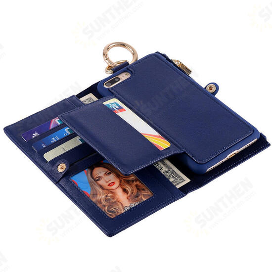 Detachable Zipper Wallet Kickstand Case For iPhone 7 Plus/8 Plus Detachable Zipper Wallet Kickstand Case For iPhone 7 Plus/8 Plus