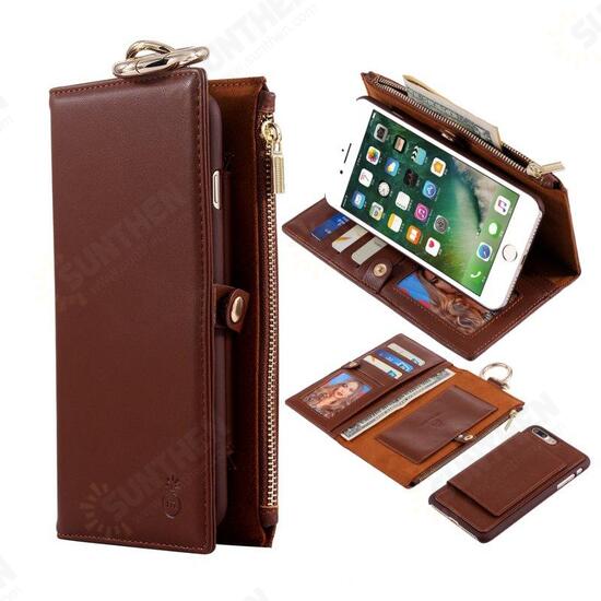 Detachable Zipper Wallet Kickstand Case For iPhone 7 Plus/8 Plus Detachable Zipper Wallet Kickstand Case For iPhone 7 Plus/8 Plus