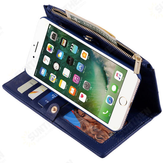 Detachable Zipper Wallet Kickstand Case For iPhone 7 Plus/8 Plus Detachable Zipper Wallet Kickstand Case For iPhone 7 Plus/8 Plus