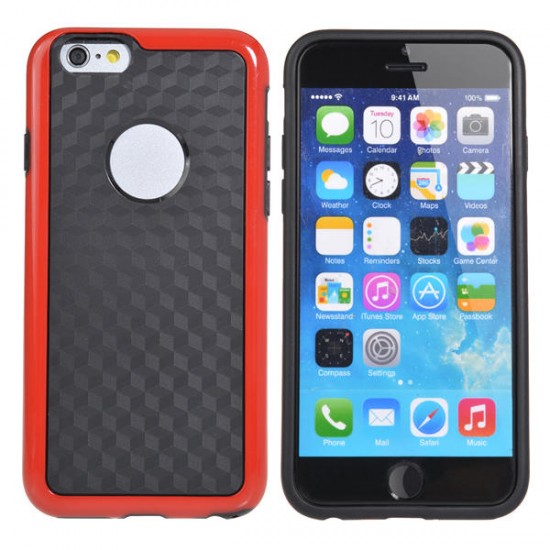 Double Color With Logo Hole Hornet Case For iPhone 6 Random Delivery