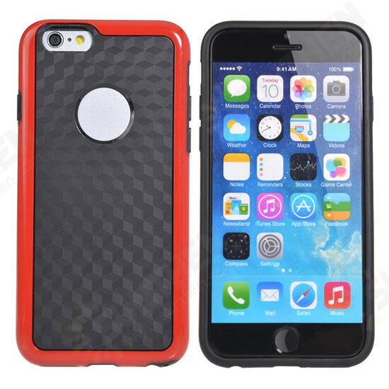 Double Color With Logo Hole Hornet Case For iPhone 6 Random Delivery