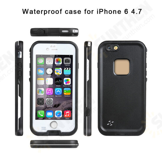 For iPhone 6 4.7 inch Waterproof Case Transparent Touch Screen Shockproof Full Cover Protective Case