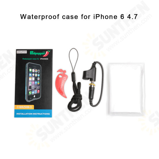 For iPhone 6 4.7 inch Waterproof Case Transparent Touch Screen Shockproof Full Cover Protective Case