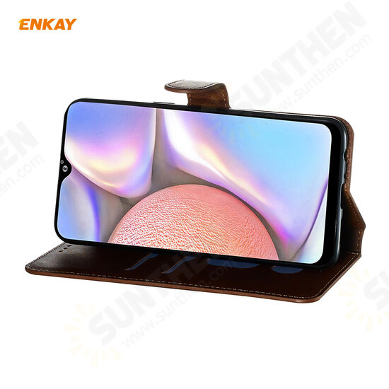 ENK-PUC026 for Samsung Galaxy A10S / M01S Case Magnetic Flip with Multi-Card Slot Stand PU Leather + TPU Shockproof Full Body Protective Case ENK-PUC026 for Samsung Galaxy A10S / M01S Case Magnetic Flip with Multi-Card Slot Stand PU Leather + TPU Shockproof Full Body Protective Case