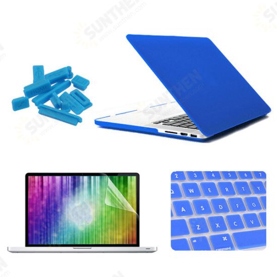 Matte Shell Keyboard Cover Screen Film Anti Dust Plug Set For Macbook Pro Retina 15.4inch Matte Shell Keyboard Cover Screen Film Anti Dust Plug Set For Macbook Pro Retina 15.4inch