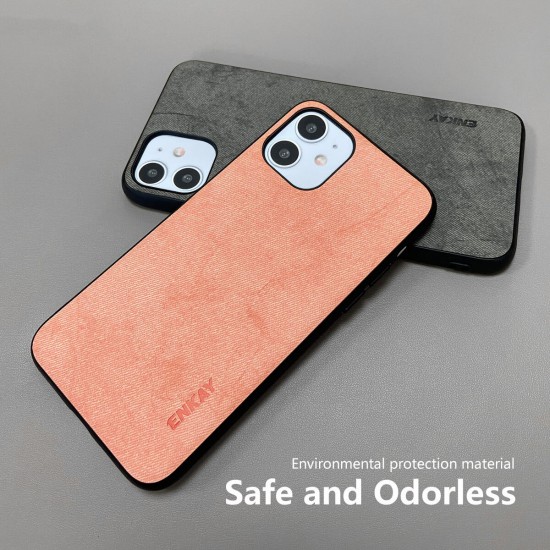 2 in 1 Canvas Pattern Anti-Fingerprint PU Leather Protective Case + 9H Anti-Explosion High Definition Full Coverage Tempered Glass Screen Protector for iPhone 11