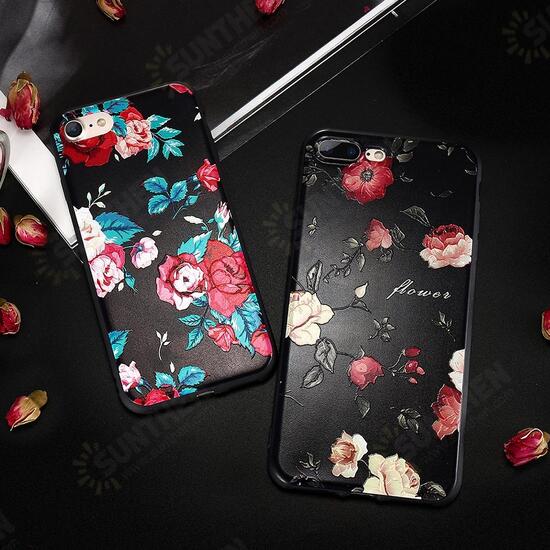 3D Relief Printing Flower Soft TPU Case for iPhone 7/8 7Plus/8Plus