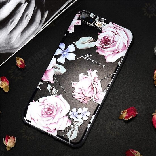 3D Relief Printing Flower Soft TPU Case for iPhone 7/8 7Plus/8Plus