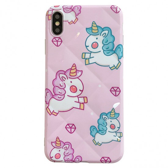 Fashion Cartoon Unicorn Pattern Shockproof Protective Case Back Cover for iPhone 7 / 8
