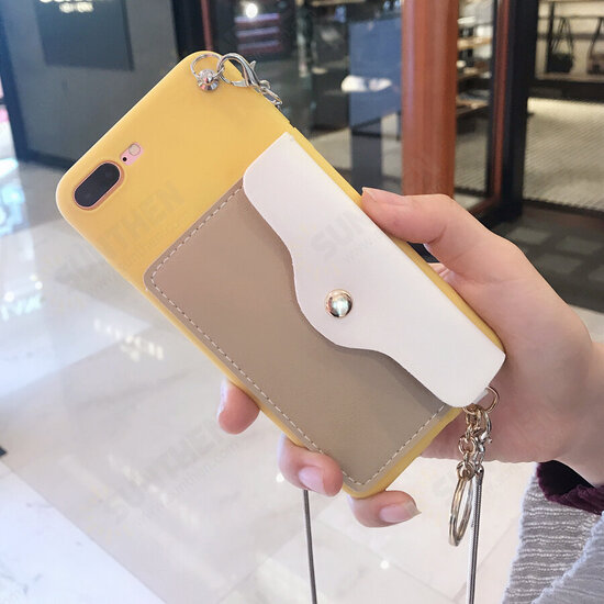 Fashion Creative Wallet Pattern Silicone Protective Case with Strap Card Slot for iPhone X / XS / XR / XS Max / 6 / 7 / 8 / 6S Plus / 6 Plus / 7 Plus / 8 Plus Fashion Creative Wallet Pattern Silicone Protective Case with Strap Card Slot for iPhone X / XS / XR / XS Max / 6 / 7 / 8 / 6S Plus / 6 Plus / 7 Plus / 8 Plus