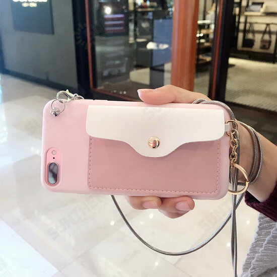 Fashion Creative Wallet Pattern Silicone Protective Case with Strap Card Slot for iPhone X / XS / XR / XS Max / 6 / 7 / 8 / 6S Plus / 6 Plus / 7 Plus / 8 Plus Fashion Creative Wallet Pattern Silicone Protective Case with Strap Card Slot for iPhone X / XS / XR / XS Max / 6 / 7 / 8 / 6S Plus / 6 Plus / 7 Plus / 8 Plus