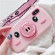 Fashion Cute Cartoon Pig Pattern with Ring Holder Stand Soft Silicone Protective Case for iPhone 6 / 6S / 6 Plus / 6S Plus / 7 / 8 / 7 Plus / 8 Plus