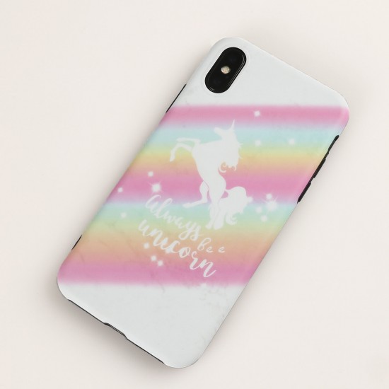 Fashion Cute for iPhone 6 Plus/ iP 6S Plus Case Rainbow Pattern Hard Shockproof Protective Case Back Cover