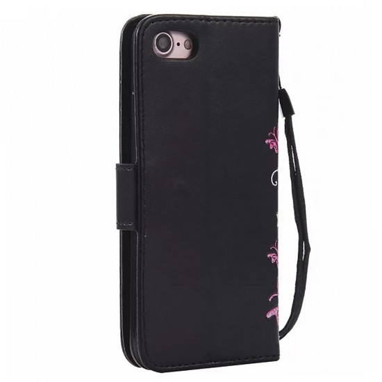Fashion Ethnic Style Butterfly Pattern with Multi Card Slot Shockproof PU Leather Flip Protective Case
