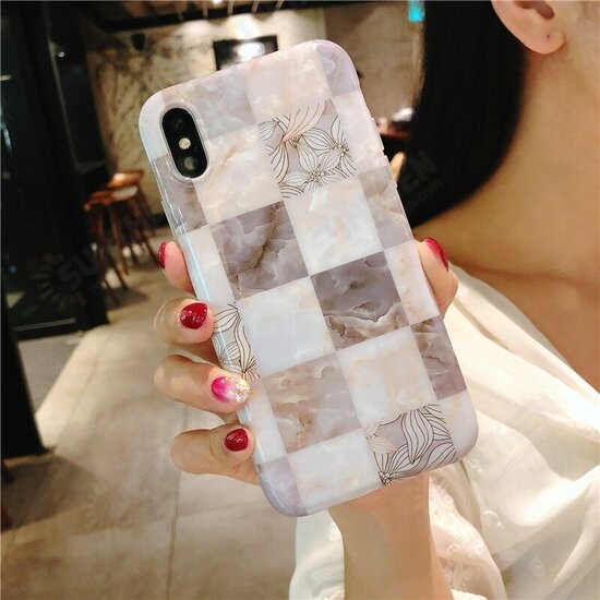 Fashion Ins Marble Pattern TPU Protective Case Back Cover for iPhone X / XS / XR / XS Max / 6 / 7 / 8 / 6S Plus / 6 Plus / 7 Plus / 8 Plus