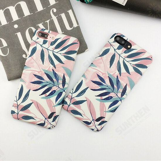 Fashion Ins Plant Pattern Matte Hard PC Shockproof Protective Case for iPhone X / 7 / 8 / 7 Plus / 8 Plus Fashion Ins Plant Pattern Matte Hard PC Shockproof Protective Case for iPhone X / 7 / 8 / 7 Plus / 8 Plus