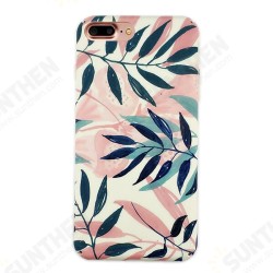 Fashion Ins Plant Pattern Matte Hard PC Shockproof Protective Case for iPhone X / 7 / 8 / 7 Plus / 8 Plus