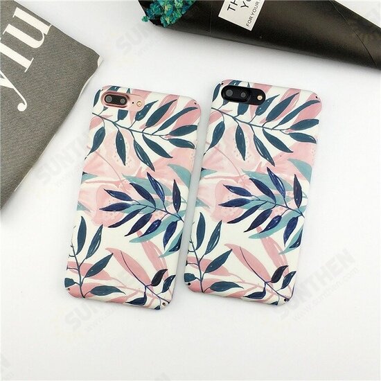 Fashion Ins Plant Pattern Matte Hard PC Shockproof Protective Case for iPhone X / 7 / 8 / 7 Plus / 8 Plus Fashion Ins Plant Pattern Matte Hard PC Shockproof Protective Case for iPhone X / 7 / 8 / 7 Plus / 8 Plus