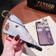 Fashion Magnolia Flower Pattern with Wrist Strap Bracket Shockproof Silicone Protective Case