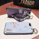 Fashion Magnolia Flower Pattern with Wrist Strap Bracket Shockproof Silicone Protective Case