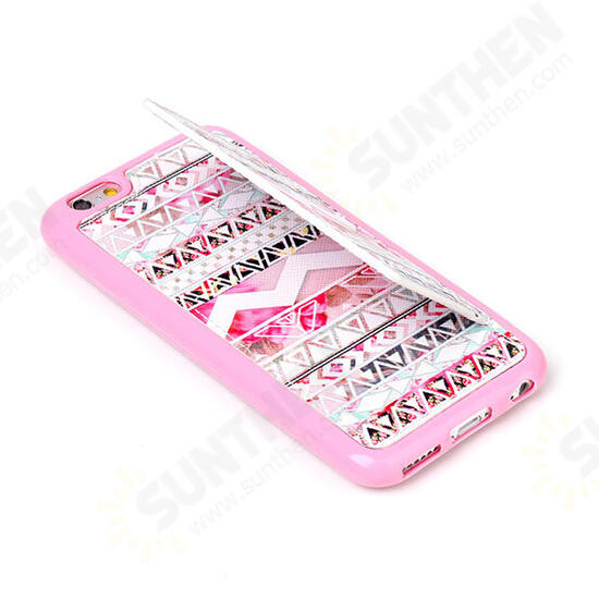 Fashion Pattern Pink Tribe Creative Back Holder Protector Case For iPhone 6/6s Plus