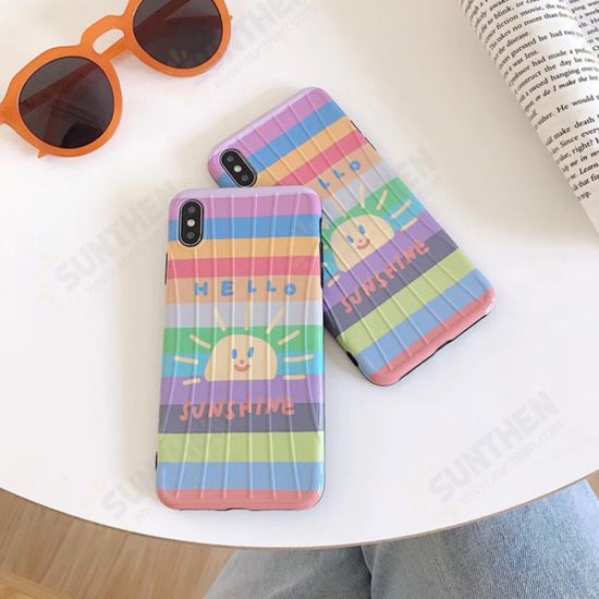 Fashion Rainbow Pattern TPU Protective Case Back Cover for iPhone X / XS / XR / XS Max / 6S / 6S Plus / 7 / 8 / 7 Plus / 8 Plus Fashion Rainbow Pattern TPU Protective Case Back Cover for iPhone X / XS / XR / XS Max / 6S / 6S Plus / 7 / 8 / 7 Plus / 8 Plus