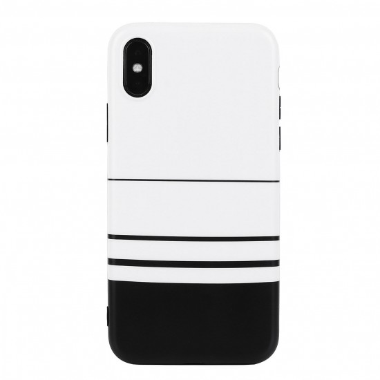 Fashion Simple for iPhone XS Max Case Striped Shockproof Soft TPU Protective Case Back Cover