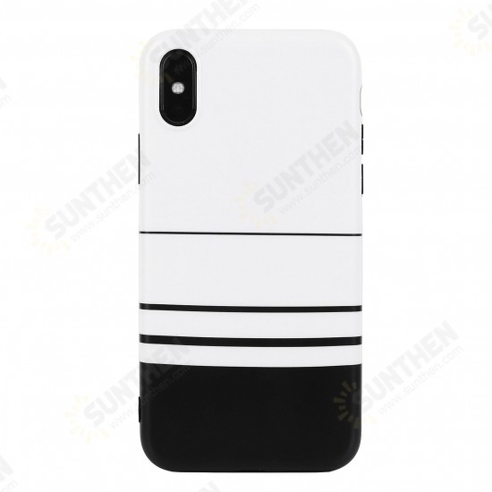 Fashion Simple for iPhone XS Max Case Striped Shockproof Soft TPU Protective Case Back Cover