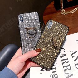 Fashion for iPhone XS Max / 7 / 8 Case Rhinestone Glitter Decoration Shockproof with Bracket Stand Protective Case Fashion for iPhone XS Max / 7 / 8 Case Rhinestone Glitter Decoration Shockproof with Bracket Stand Protective Case