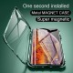 [Fast Cooling] for iPhone 11 Case 360° Magnetic Flip Touch Screen 9H Tempered Glass + Hollow Design Metal Full Body Protective Case