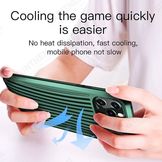 [Fast Cooling] for iPhone 11 Case 360° Magnetic Flip Touch Screen 9H Tempered Glass + Hollow Design Metal Full Body Protective Case