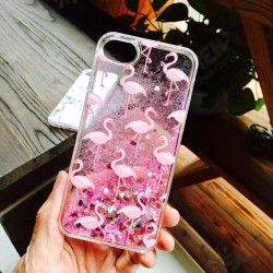 Flamingos Dynamic Glitter Quicksand Hard PC Protective Case for iPhone 6/6s/7/7 Plus