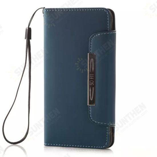 Flip Leather Protective Case With Rope For Samsung Galaxy Alpha G8508S